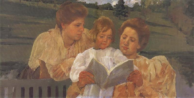 Mary Cassatt Reading oil painting image